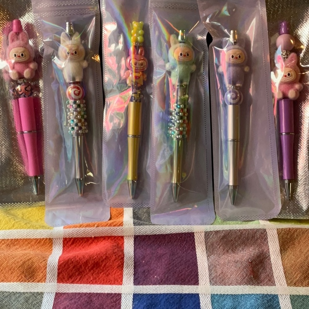 💜🩵💚 LABUBU BEDAZZLED PENS 🩷💛🧡